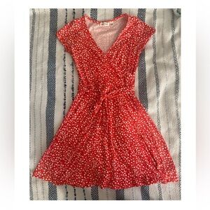 REBEL SUGAR red floral mini sundress
